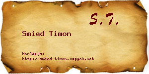 Smied Timon névjegykártya
